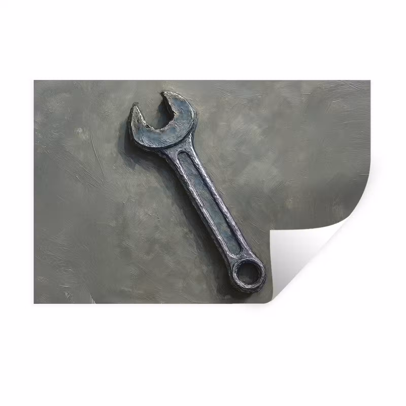 Muursticker - Steeksleutel - Schilderij - Gereedschap - Verf — 1