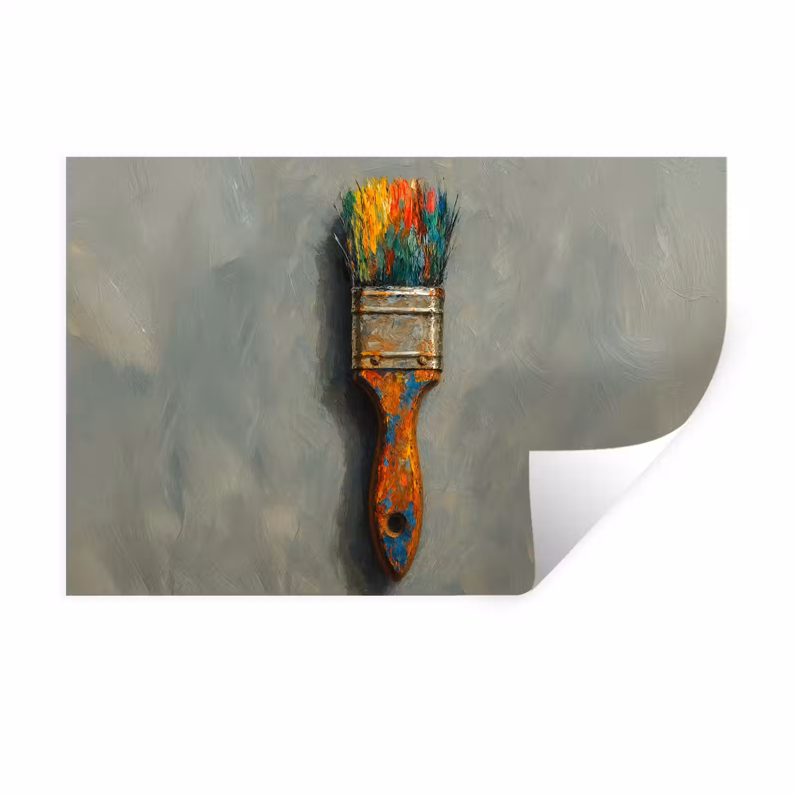 Muursticker - Verf - Kwast - Schilderij — 1