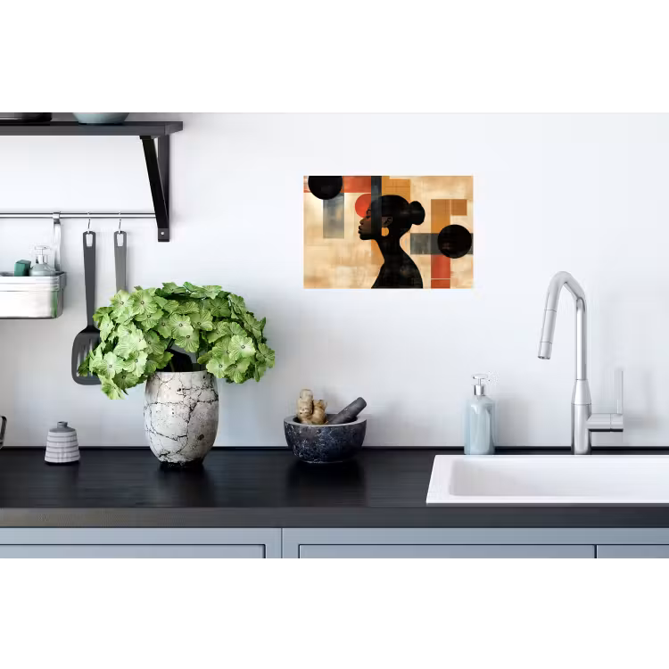 Muursticker - Zijaanzicht - Vrouw - Vormen — 2