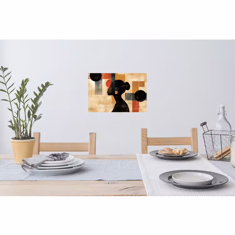 Muursticker - Zijaanzicht - Vrouw - Vormen — 3
