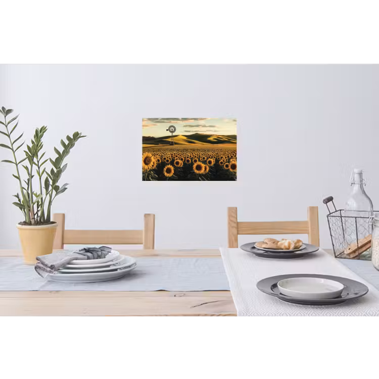Muursticker - Zonnebloem - Veld - Windmolen — 3