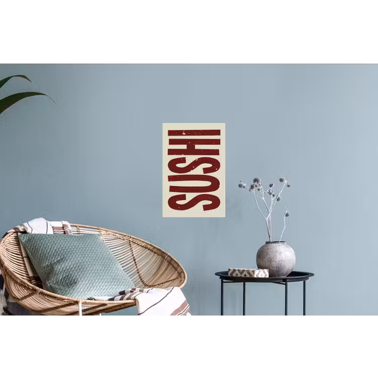 Muursticker - Sushi - Rood - Japandi - Decoratie — 4