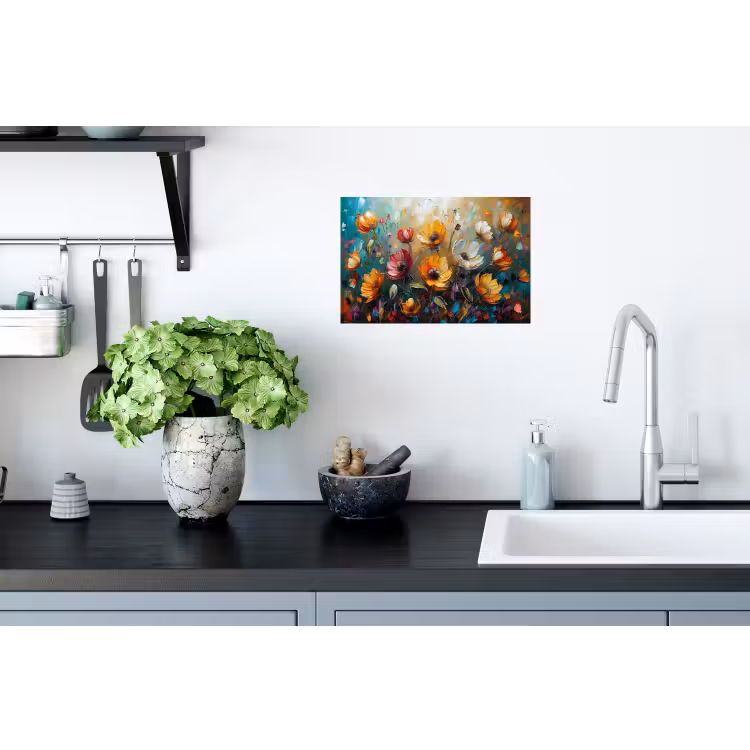 Muursticker - Watercolor - Bloemen - Kunst - Modern — 2