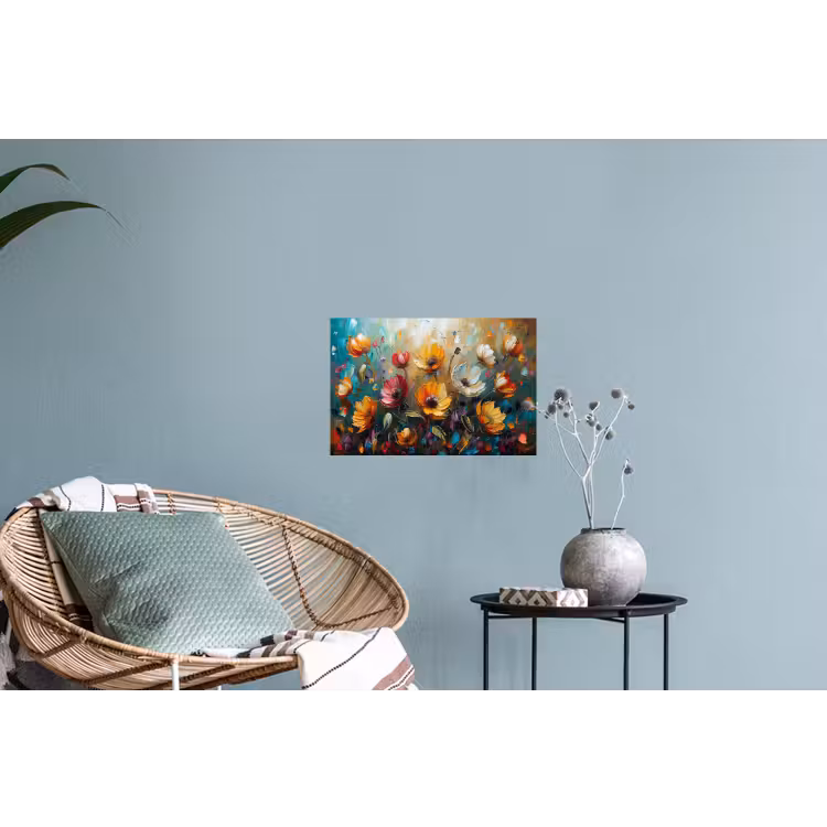 Muursticker - Watercolor - Bloemen - Kunst - Modern — 4