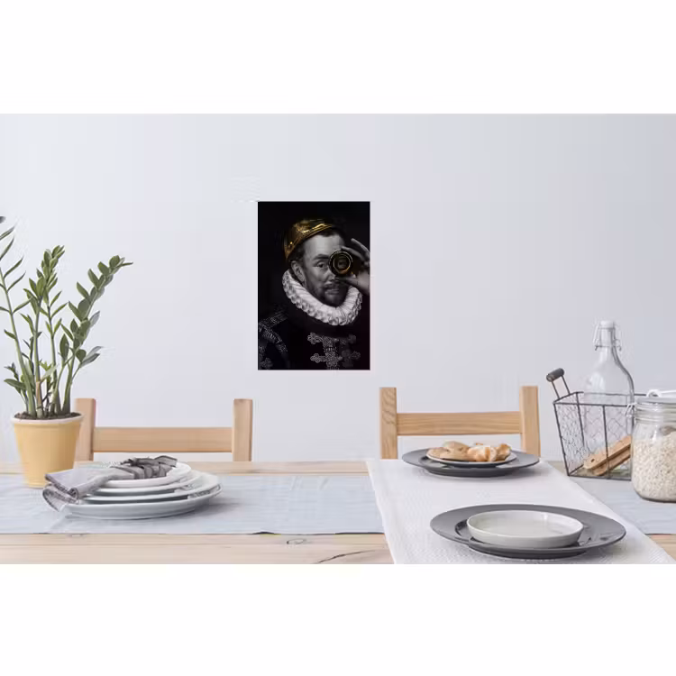 Muursticker - Willem van Oranje - Adriaen Thomasz - Goud - Lens — 3