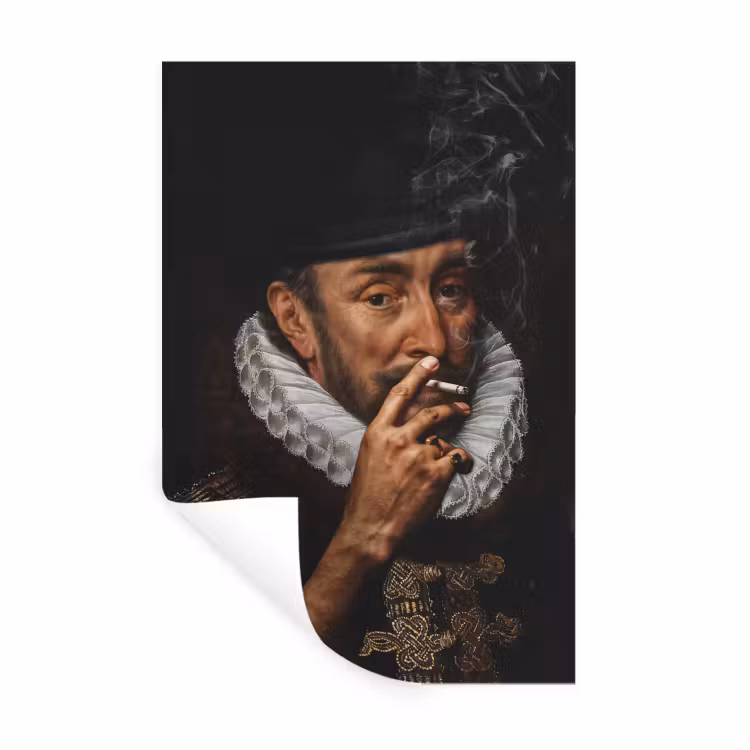 Muursticker - Willem van Oranje - Adriaen Thomasz - Sigaretten — 1