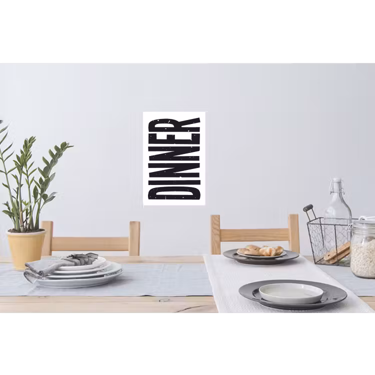 Muursticker - Zwart - Decoratie - Vintage - Eten — 3