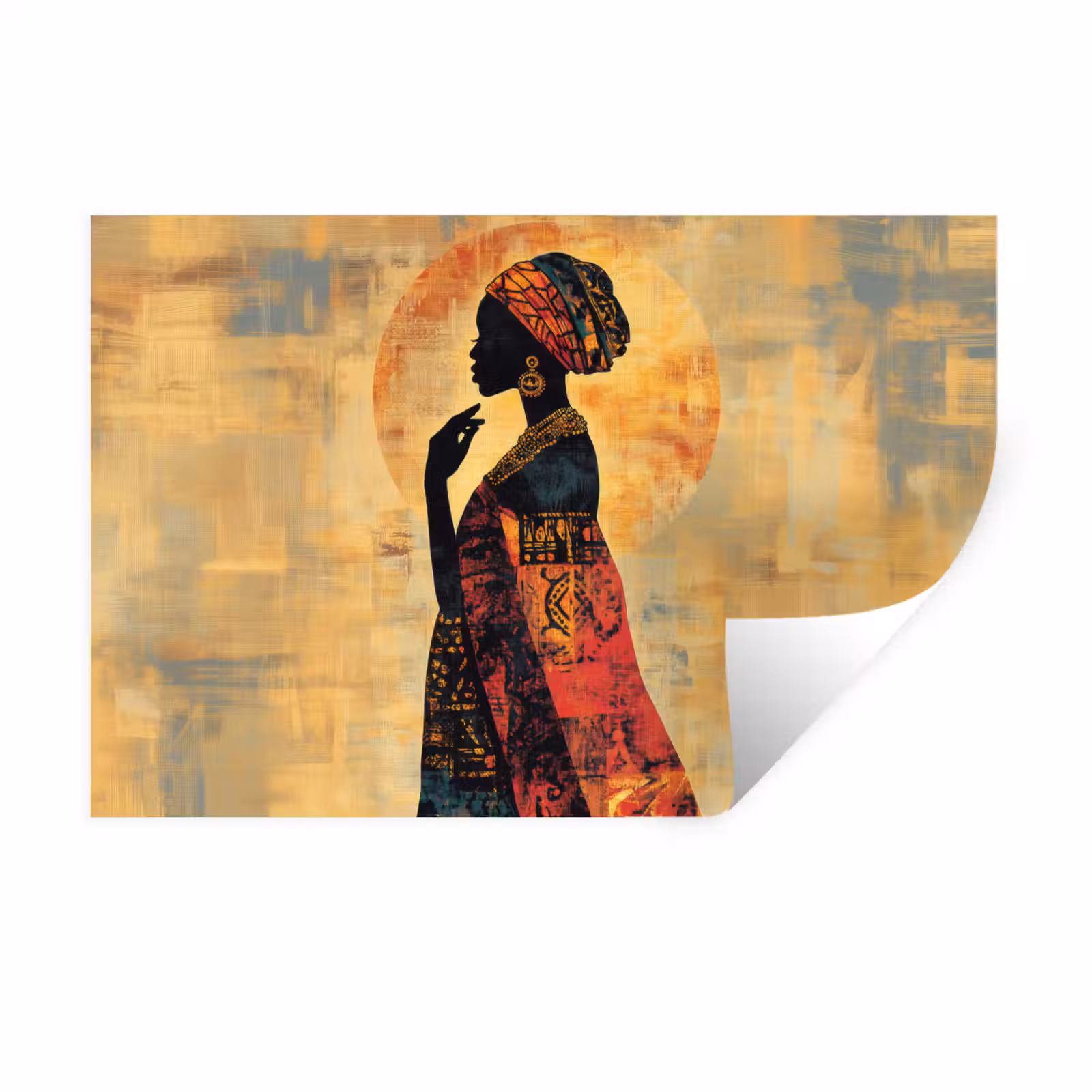 Muursticker - Vrouw - Silhouet - Patronen - Sierlijk — 1