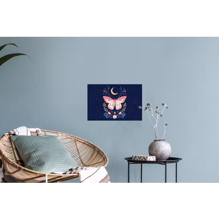 Muursticker - Vlinder - Maan - Bloemen - Sterrenhemel — 4
