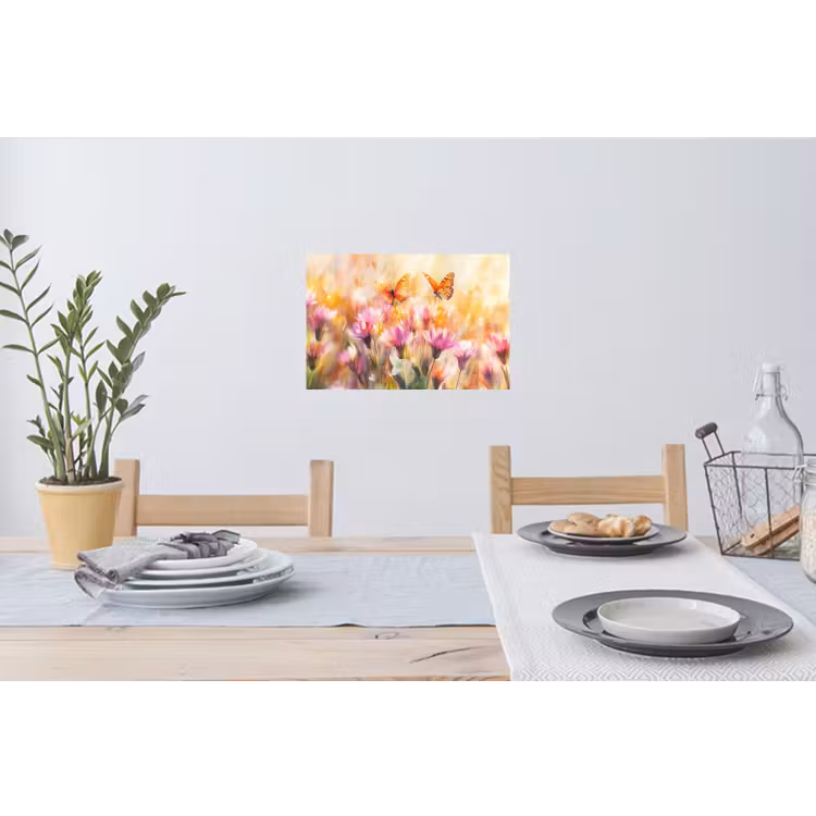 Muursticker - Vlinders - Oranje - Bloemen — 3