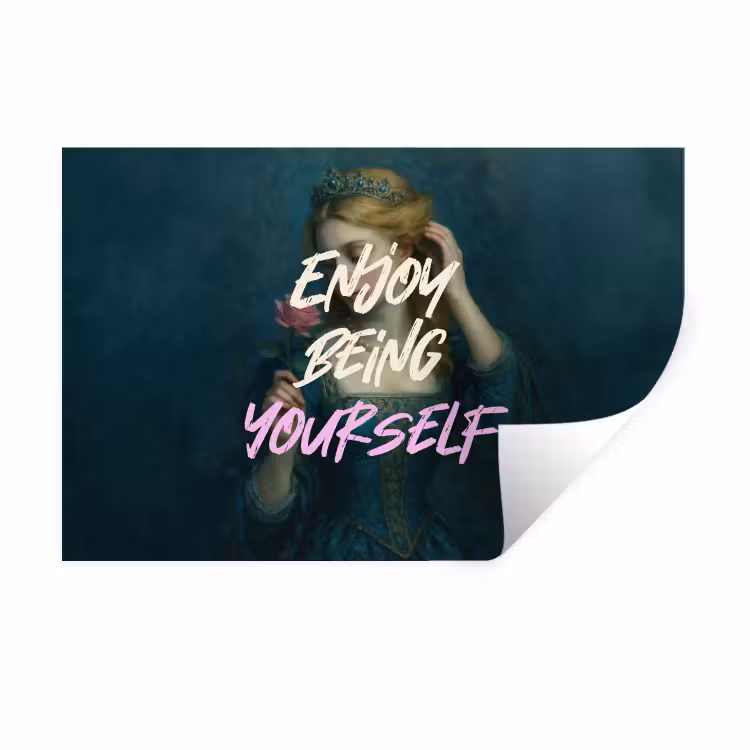 Muursticker - Vrouw - Roos - Quote — 1