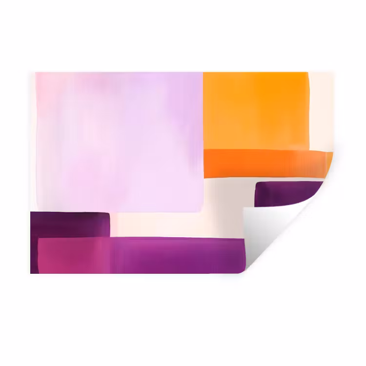 Muursticker - Vlakken - Abstract - Rechthoekig - Oranje — 1