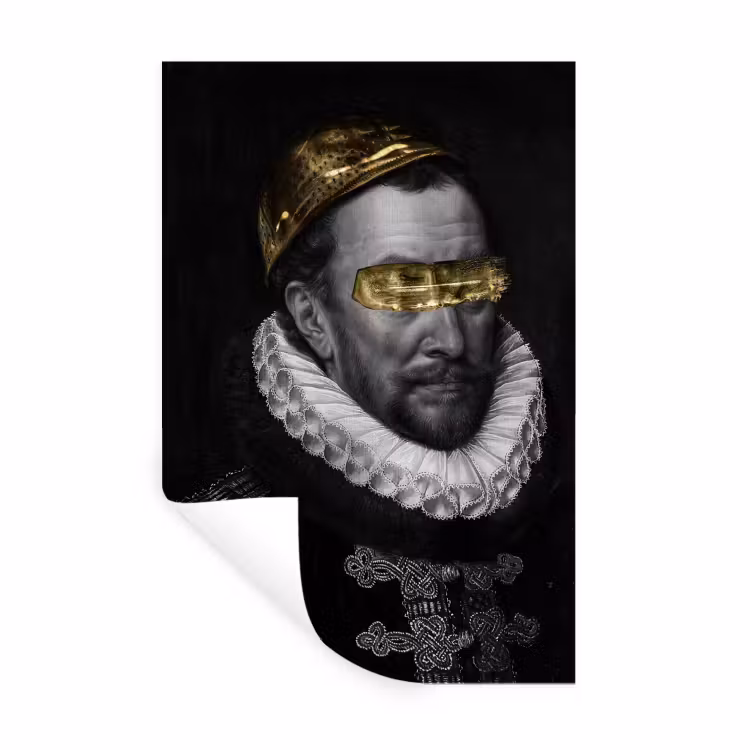 Muursticker - Willem van Oranje - Adriaen Thomasz - Zwart - Wit — 1