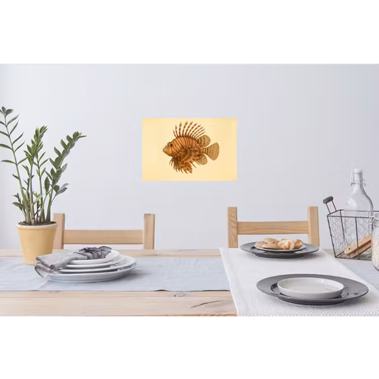 Muursticker - Strepen - Vis - Rond - Stekels — 3