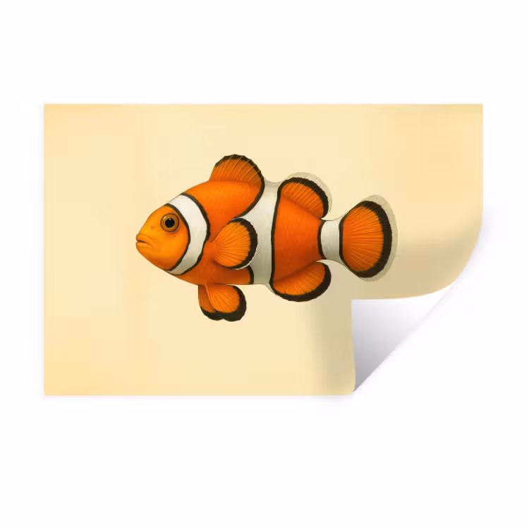 Muursticker - Vis - Oranje - Strepen — 1