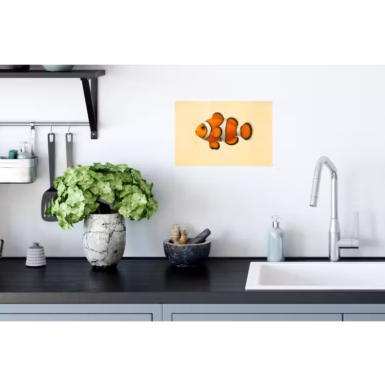 Muursticker - Vis - Oranje - Strepen — 2