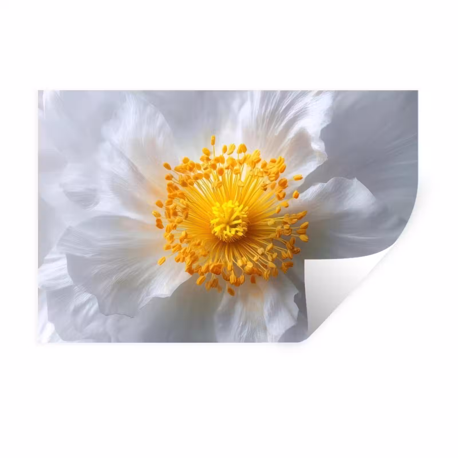 Muursticker - Wit - Bloem - Elegant — 1