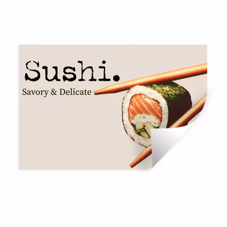 Muursticker - Sushi - Zalm - Rijst - Japans — 1