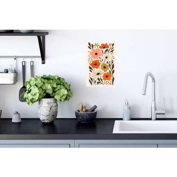 Muursticker - Veldbloemen - Stengels - Blaadjes - Groen — 2