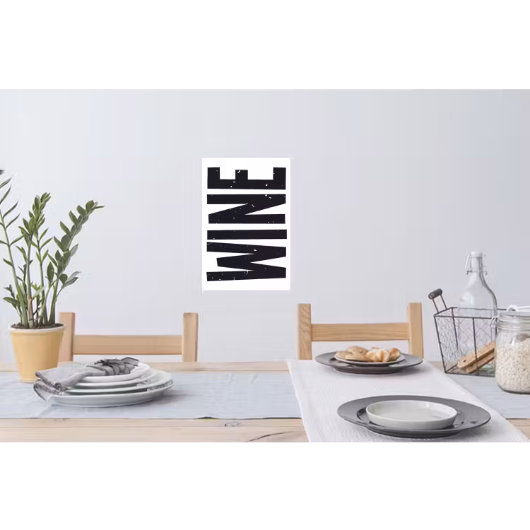 Muursticker - Vintage - Japandi - Wine - Decoratie — 3