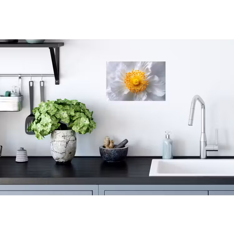 Muursticker - Wit - Bloem - Elegant — 2