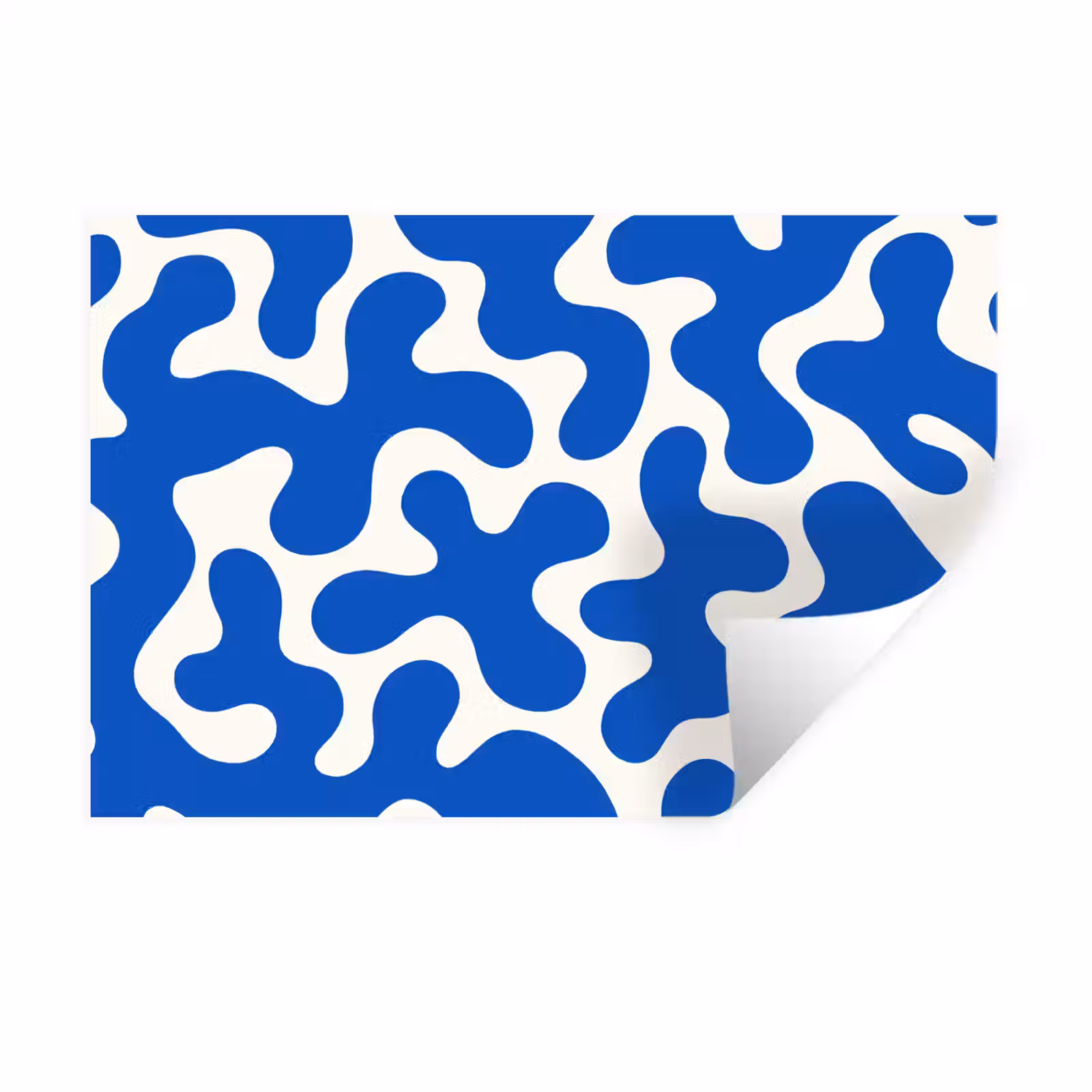 Muursticker - Vormen - Abstract - Blauw - Golven — 1