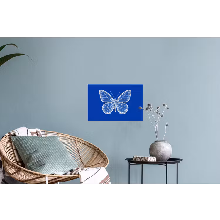 Muursticker - Vlinder - Wit - Getekend - Stippen — 4