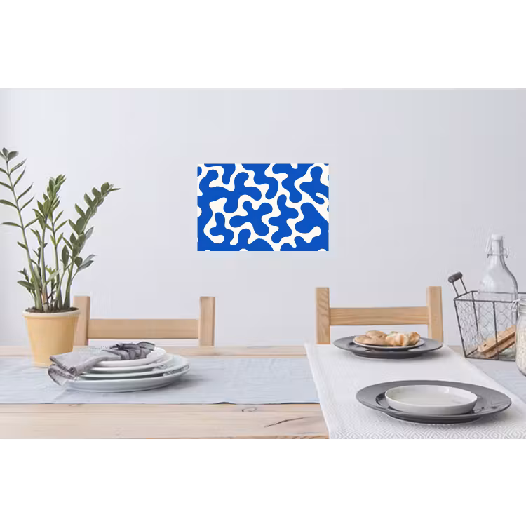 Muursticker - Vormen - Abstract - Blauw - Golven — 3