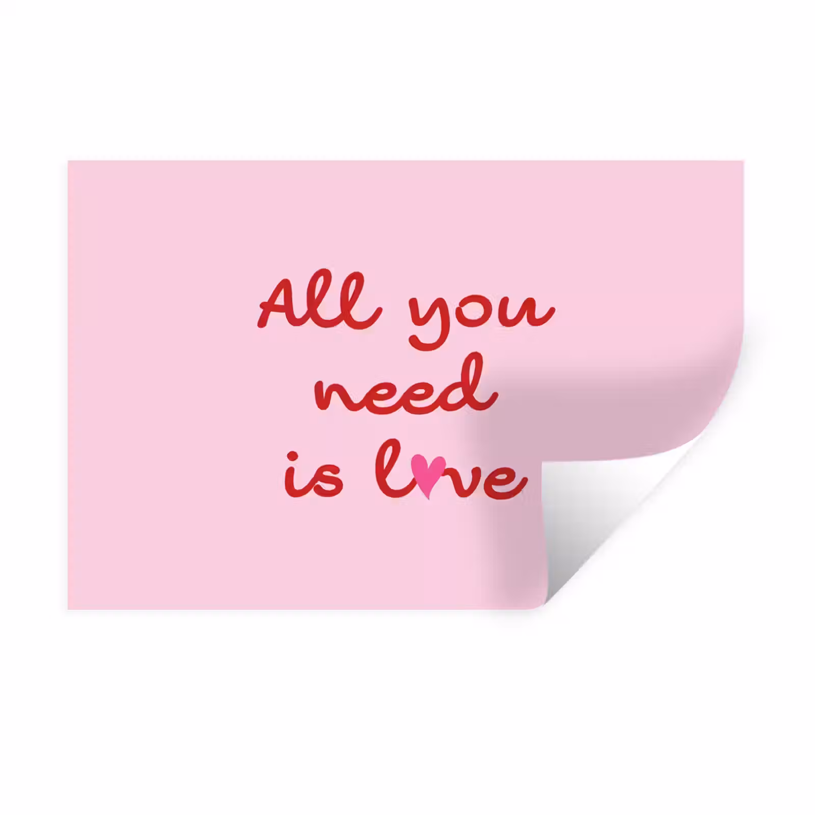 Muursticker - Tekst - Roze - Love - Hart — 1