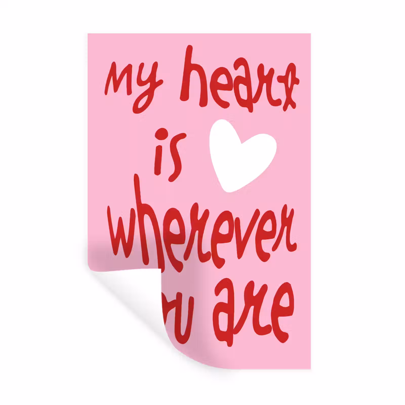 Muursticker - Valentijn - Hart - Liefde - Roze — 1