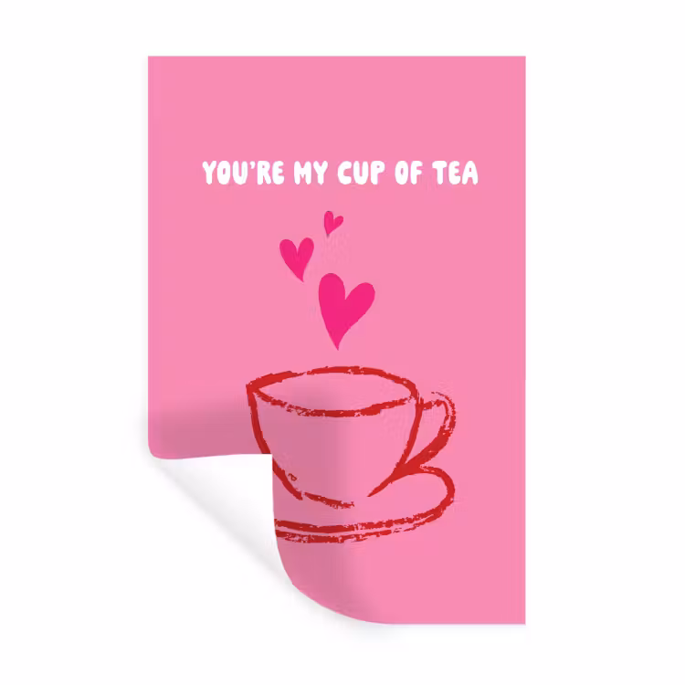 Muursticker - Thee - Roze - Valentijn - Tekst — 1