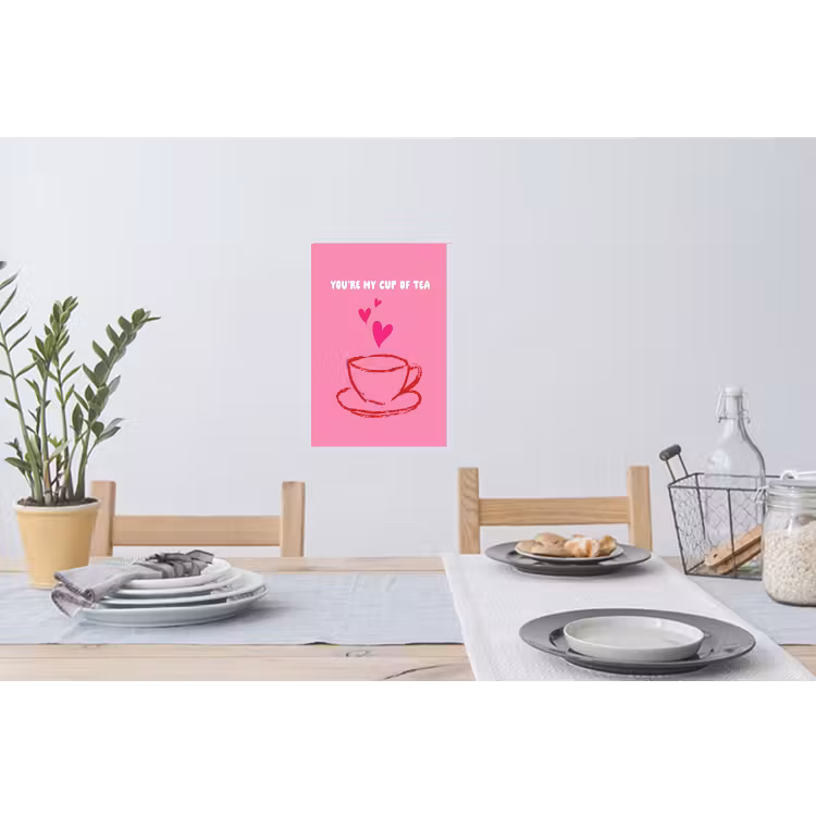 Muursticker - Thee - Roze - Valentijn - Tekst — 3