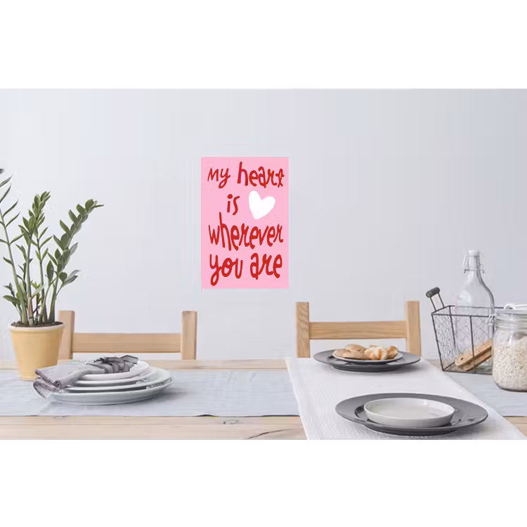 Muursticker - Valentijn - Hart - Liefde - Roze — 3