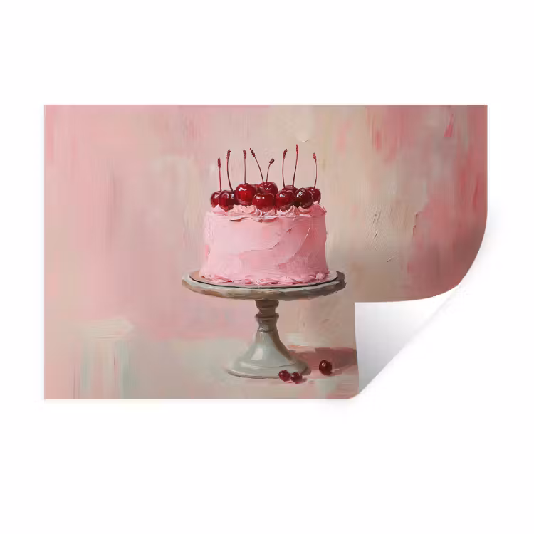 Muursticker - Taart - Pink - Cherry — 1