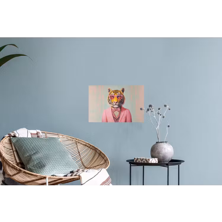 Muursticker - Tijger - Strik - Jasje - Roze — 4