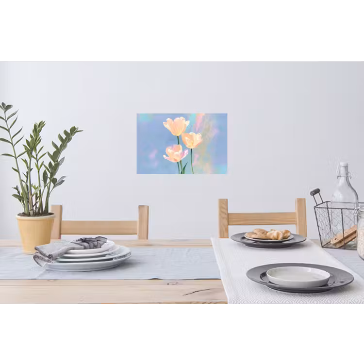 Muursticker - Tulpen - Roze accenten - Blauw — 3