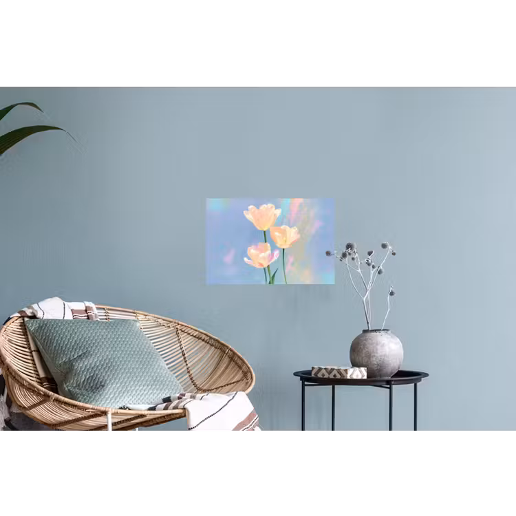 Muursticker - Tulpen - Roze accenten - Blauw — 4