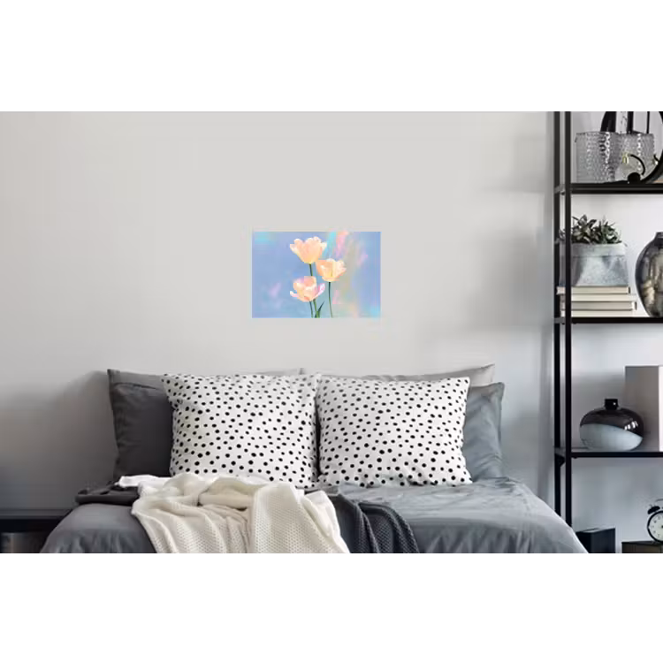 Muursticker - Tulpen - Roze accenten - Blauw — 5
