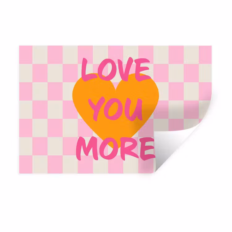 Muursticker - Valentijn - Love - Roze - Oranje — 1