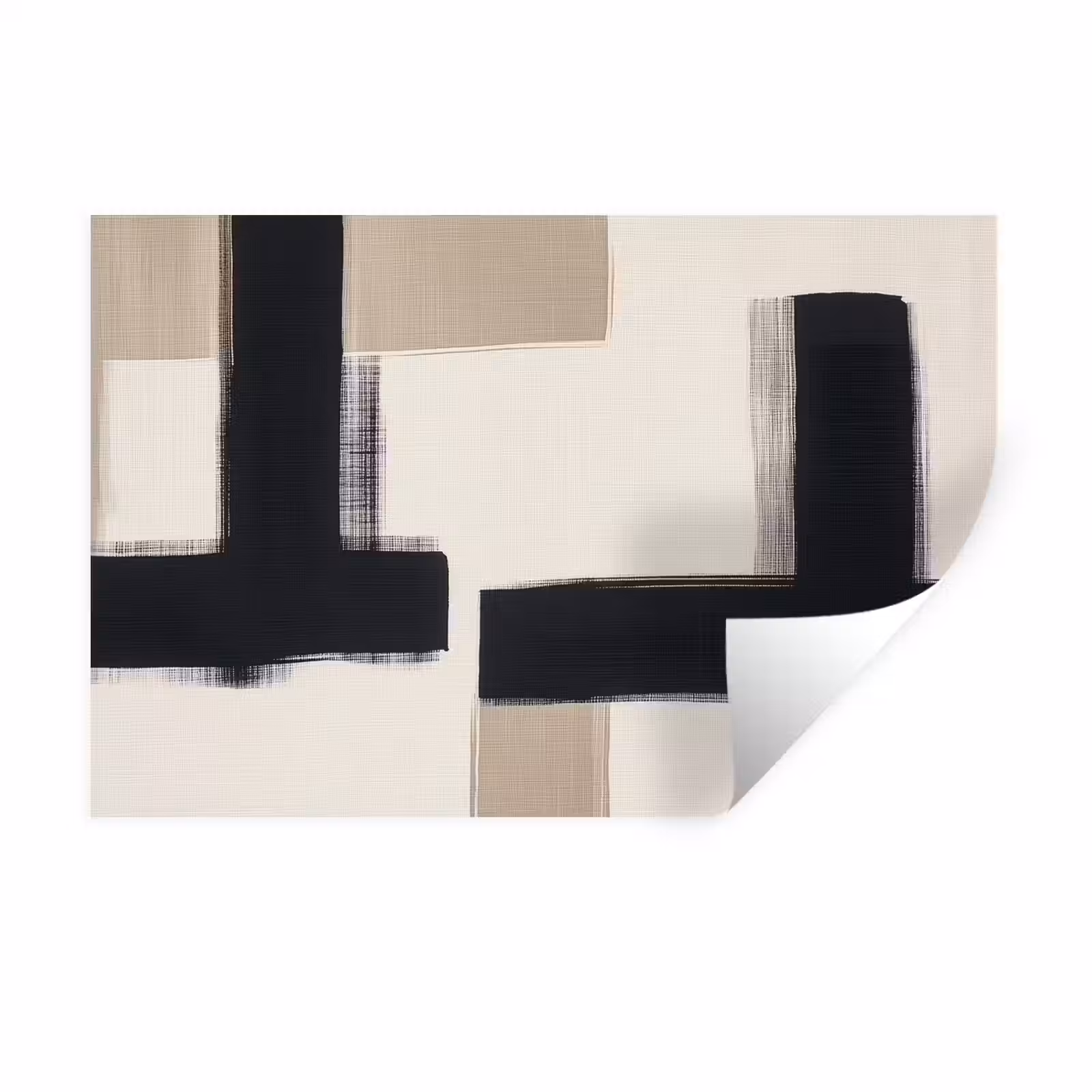 Muursticker - Zwart - Abstract - Japandi — 1