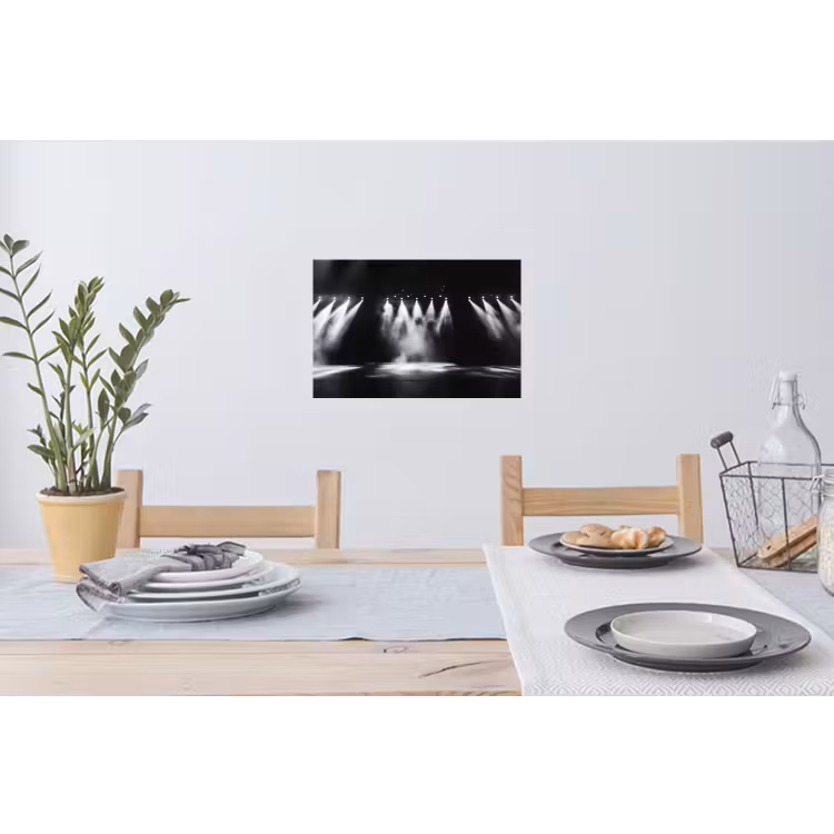 Muursticker - Theaterzaal - Mist - Spotlights - Zwart — 3