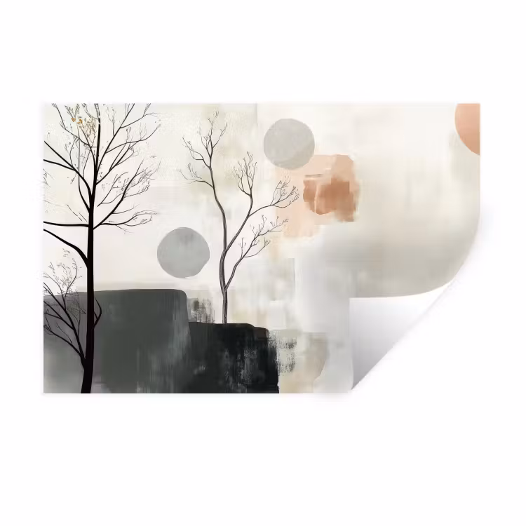 Muursticker - Wabi sabi - Beige - Plant — 1