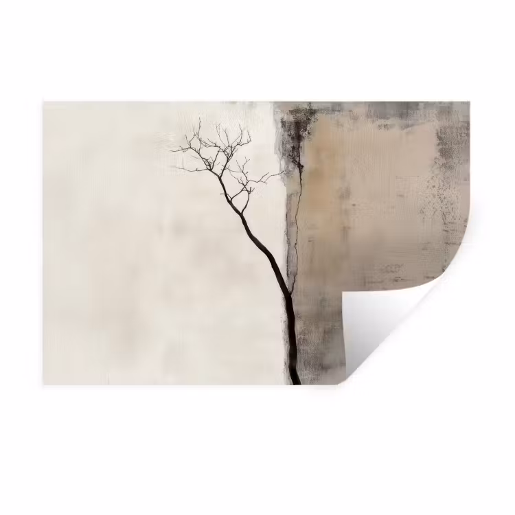 Muursticker - Wabi sabi - Plant - Beige — 1