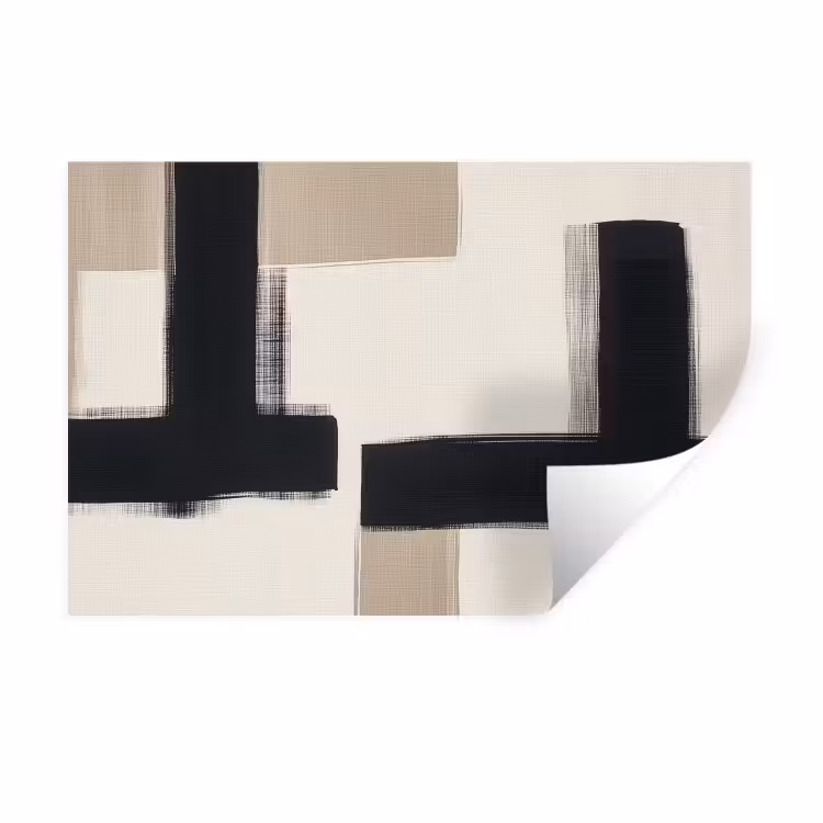 Muursticker - Zwart - Abstract - Japandi — 1