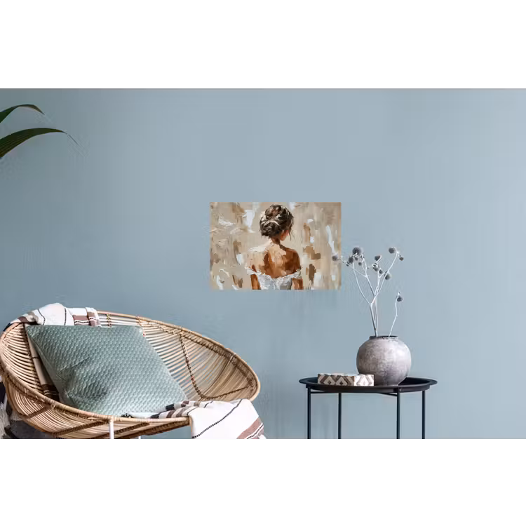 Muursticker - Vrouw - Verf - Abstract - Beige - Modern — 4