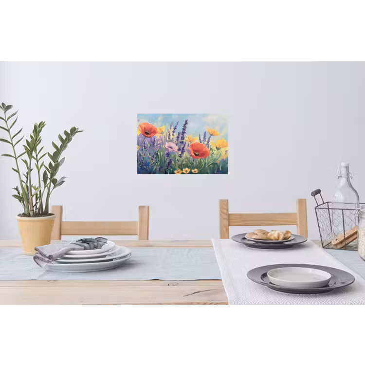 Muursticker - Weide - Bloemen - Kleurrijk — 3