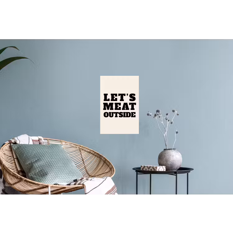 Muursticker - Tekst - Blokletters - Zwart - Vlees — 4