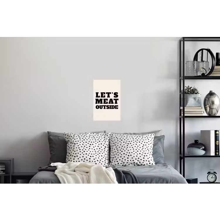 Muursticker - Tekst - Blokletters - Zwart - Vlees — 5