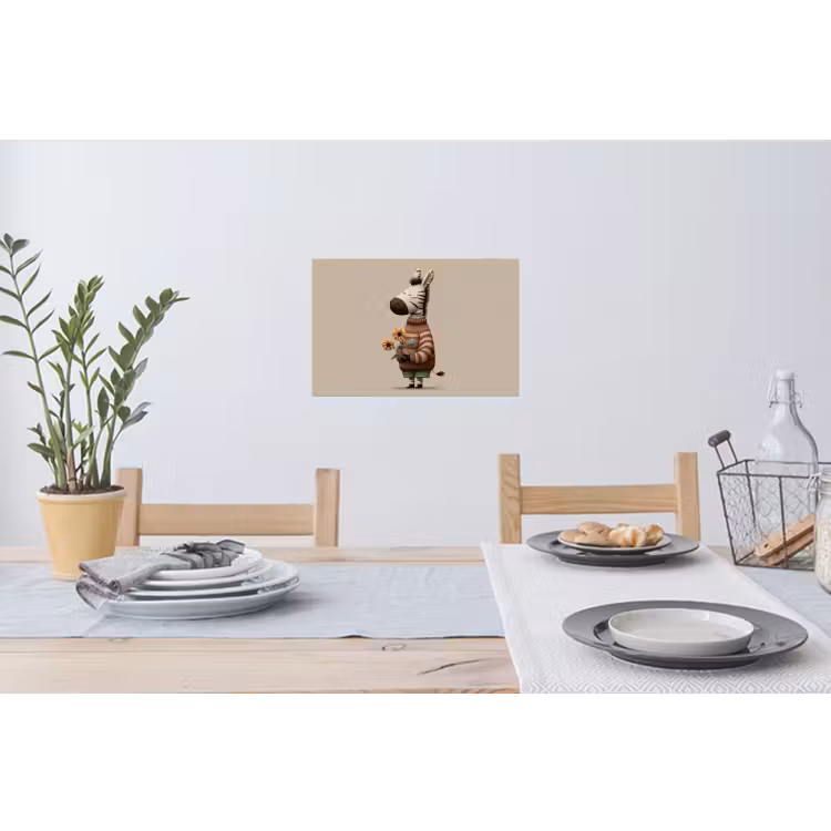 Muursticker - Zebra - Zonnebloemen - Warm — 3