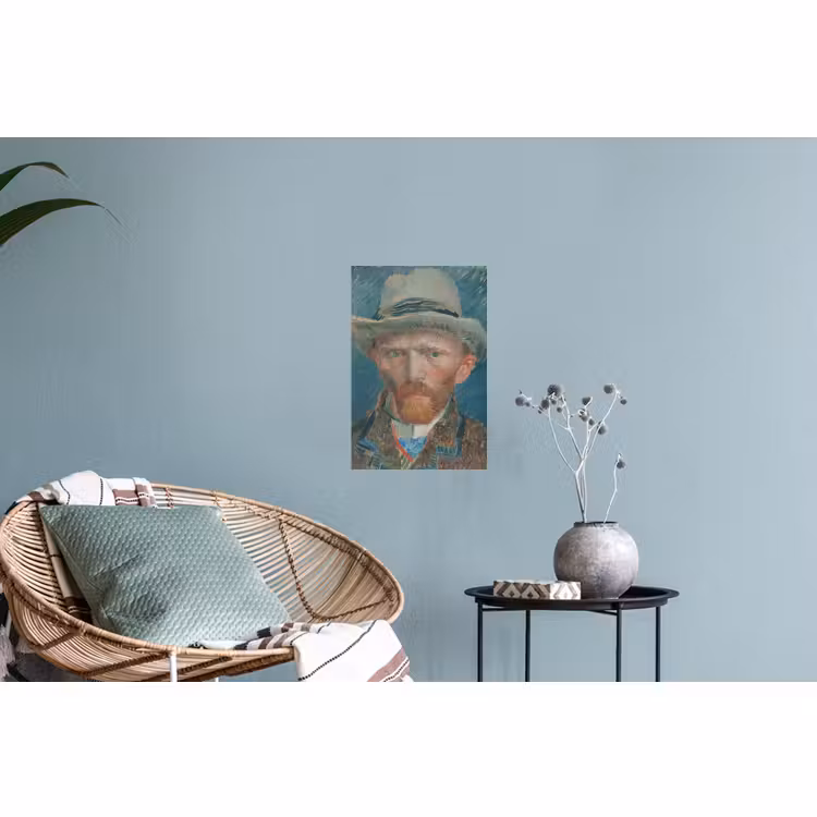 Muursticker - Zelfportret 1887 - Schilderij van Vincent van Gogh — 4
